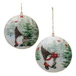 Melrose International Gnome Disc Ornaments (Set of 6) - Thumbnail 1 of 5