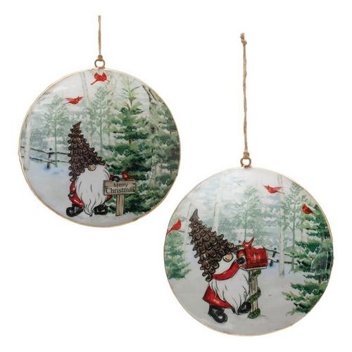 Melrose International Gnome Disc Ornaments (Set of 6) - Primary Image