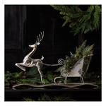 Melrose International Silver Iron Reindeer w/ Sleigh Figurine - Thumbnail 2 of 4