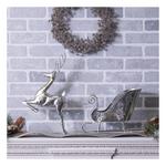Melrose International Silver Iron Reindeer w/ Sleigh Figurine - Thumbnail 3 of 4