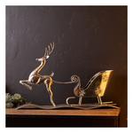 Melrose International Silver Iron Reindeer w/ Sleigh Figurine - Thumbnail 4 of 4