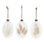 Melrose International Glass Ornaments with White Dried Floral (Set of 12) - Thumbnail 2 of 6