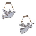 Melrose International Dove and Angel Ornaments (Set of 6) - Thumbnail 1 of 5