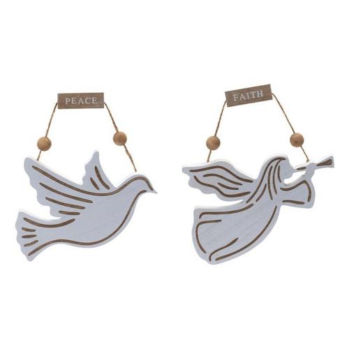 Melrose International Dove and Angel Ornaments (Set of 6) - Primary Image