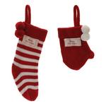 Melrose International Stocking and Mitten Ornaments (Set of 12) - Thumbnail 1 of 2