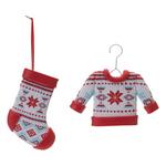 Melrose International Stocking and Sweater Ornaments (Set of 12) - Thumbnail 2 of 3