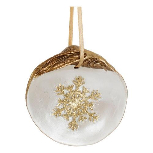 Melrose International Clam Shell and Snowflake Ornaments (Set of 12) - Primary Image