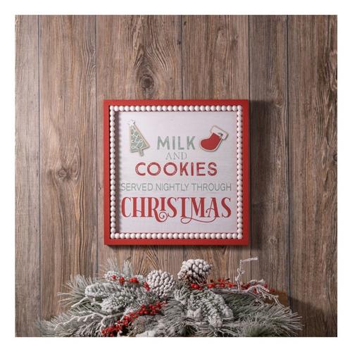 Melrose International 15in Milk and Cookie Sign - Primary Image