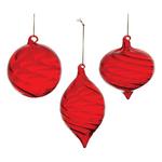 Melrose International Assorted Glass Red Ball Ornament - Thumbnail 1 of 3