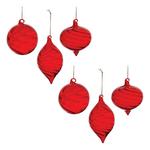 Melrose International Assorted Glass Red Ball Ornament - Thumbnail 3 of 3