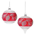 Melrose International Glittered Pinecone Glass Ornaments (Set of 6) - Thumbnail 1 of 5