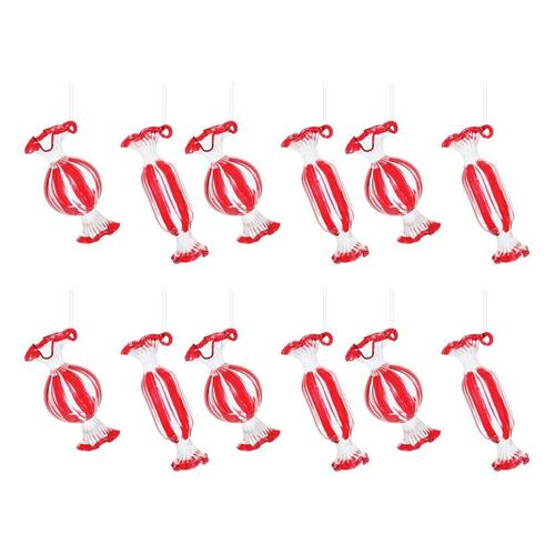 Melrose International Glass Candy Ornaments (Set of 12) - Primary Image