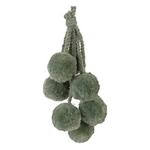 Melrose International 14.5in Green Pom Pom Drop Ornaments (Set of 4) - Thumbnail 1 of 3