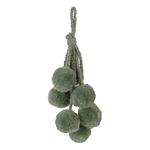 Melrose International 14.5in Green Pom Pom Drop Ornaments (Set of 4) - Thumbnail 2 of 3