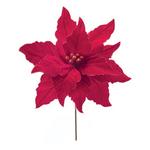 Melrose International 24in Red Poinsettia Stem (Set of 2) - Thumbnail 1 of 3