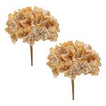 Melrose International 29.5in Gold Hydrangea Stem (Set of 2) - Thumbnail 3 of 3
