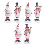 Melrose International 6.5in Resin Santa and Snowman Figurine (Set of 6) - Thumbnail 2 of 2