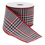 Melrose International Black, Red and White Plaid Wired Cotton Ribbon - Thumbnail 2 of 3
