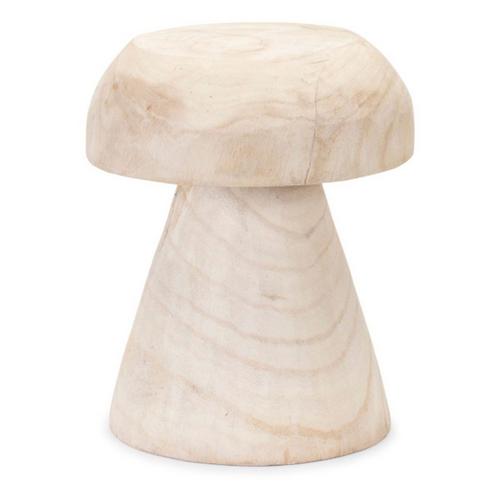 Melrose International Wood Mushroom Stool 12.5"H - Primary Image