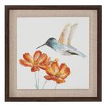 Melrose International 12" Framed Hummingbird Floral Print (Set of 2) - Thumbnail 2 of 4