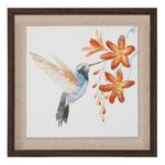 Melrose International 12" Framed Hummingbird Floral Print (Set of 2) - Thumbnail 3 of 4