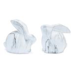 Melrose International Marble Design Rabbit Shelf Sitter (Set of 2) - Thumbnail 1 of 4