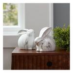 Melrose International Marble Design Rabbit Shelf Sitter (Set of 2) - Thumbnail 4 of 4