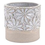 Melrose International Ceramic Floral Planter (Set of 2) - Thumbnail 2 of 4