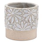 Melrose International Ceramic Floral Planter (Set of 2) - Thumbnail 3 of 4
