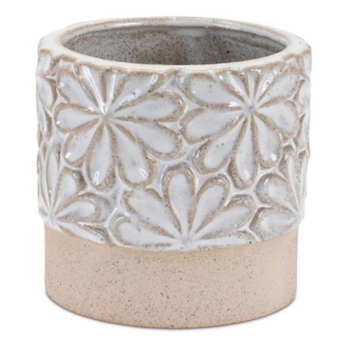 Melrose International Ceramic Floral Planter (Set of 2) - Primary Image