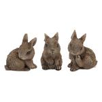 Melrose International Mini Garden Bunny Rabbit Figurine (Set of 3) - Thumbnail 1 of 5