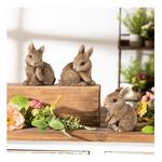 Melrose International Mini Garden Bunny Rabbit Figurine (Set of 3) - Thumbnail 5 of 5