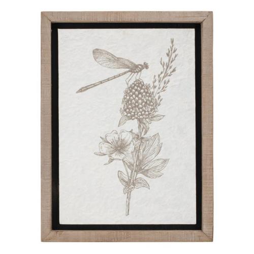 Melrose International Framed Floral Insect Print (Set of 3) - Primary Image