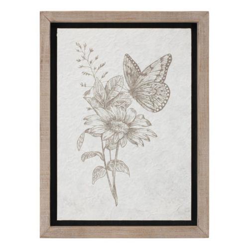 Melrose International Framed Floral Insect Print (Set of 3) - Primary Image