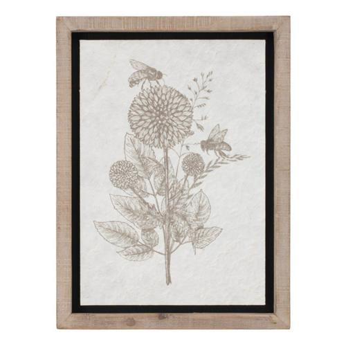 Melrose International Framed Floral Insect Print (Set of 3) - Primary Image