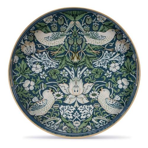 Melrose International Round William Morris Tray 13.5"D - Primary Image
