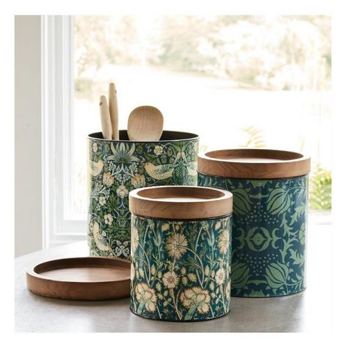 Melrose International Round William Morris Canister (Set of 3) - Primary Image