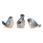 Melrose International Ceramic Bird Figurines with Unglazed Accents (Set of 3) - Thumbnail 1 of 3