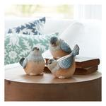 Melrose International Ceramic Bird Figurines with Unglazed Accents (Set of 3) - Thumbnail 2 of 3