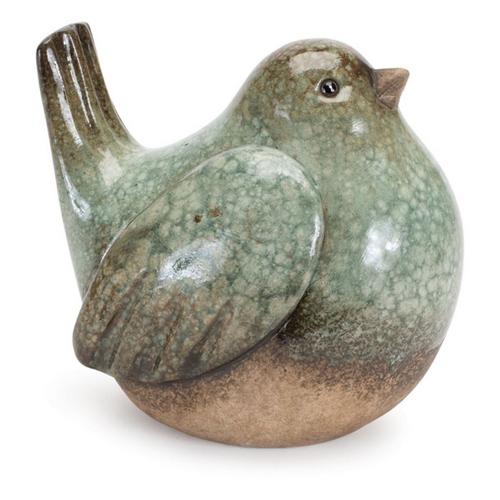 Melrose International Ceramic Bird Figurines with Unglazed Accents (Set of 4) - Primary Image