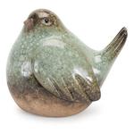 Melrose International Ceramic Bird Figurines with Unglazed Accents (Set of 4) - Thumbnail 3 of 4