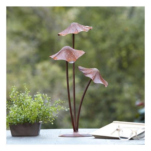 Melrose International Bronze Metal Mushroom Garden Accent 18.25"H - Primary Image