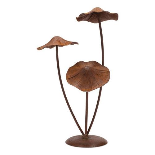 Melrose International Bronze Metal Mushroom Garden Accent 18.25"H - Primary Image