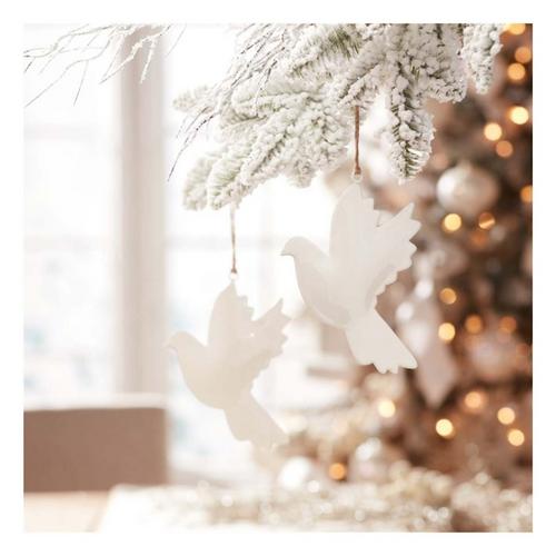 Melrose International Metal Dove Bird Ornament (Set of 6) - Primary Image