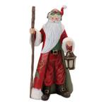 Melrose International Holiday Santa with Lantern Statue 13.5"H - Thumbnail 1 of 2