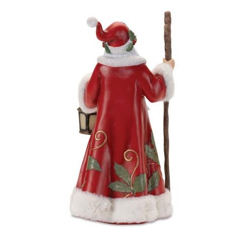 Melrose International Holiday Santa with Lantern Statue 13.5"H - Primary Image