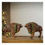 Melrose International Winter Bison Figurine (Set of 2) - Thumbnail 2 of 2