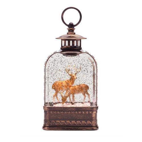 Melrose International LED Deer Couple Snow Globe 11"H - Primary Image