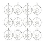 Melrose International Jeweled Metal Hanging Snowflake Ornament (Set of 12) - Thumbnail 1 of 2
