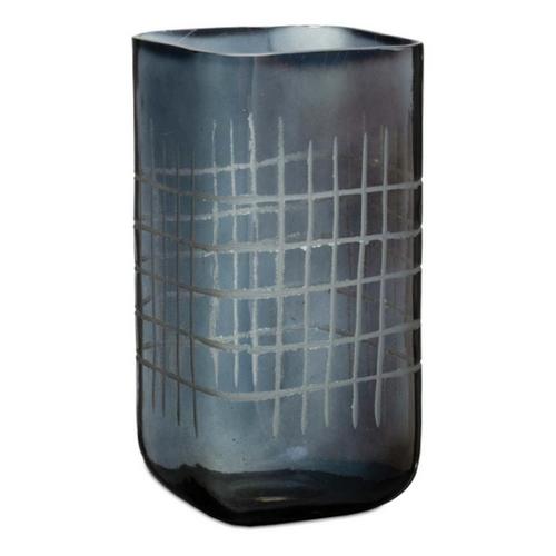 Melrose International Etched Glass Candle Holder Vase 9"H - Primary Image